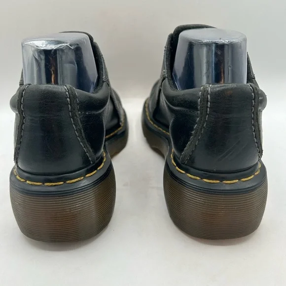 RARE DAISY Flower Dr. Martens Chunky Black Leather 12283 Oxford Boot WMS Sz 7 - Picture 8 of 15